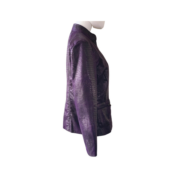 Elementz Purple Animal Print Jacket Women’s Size S - Picture 5 of 8